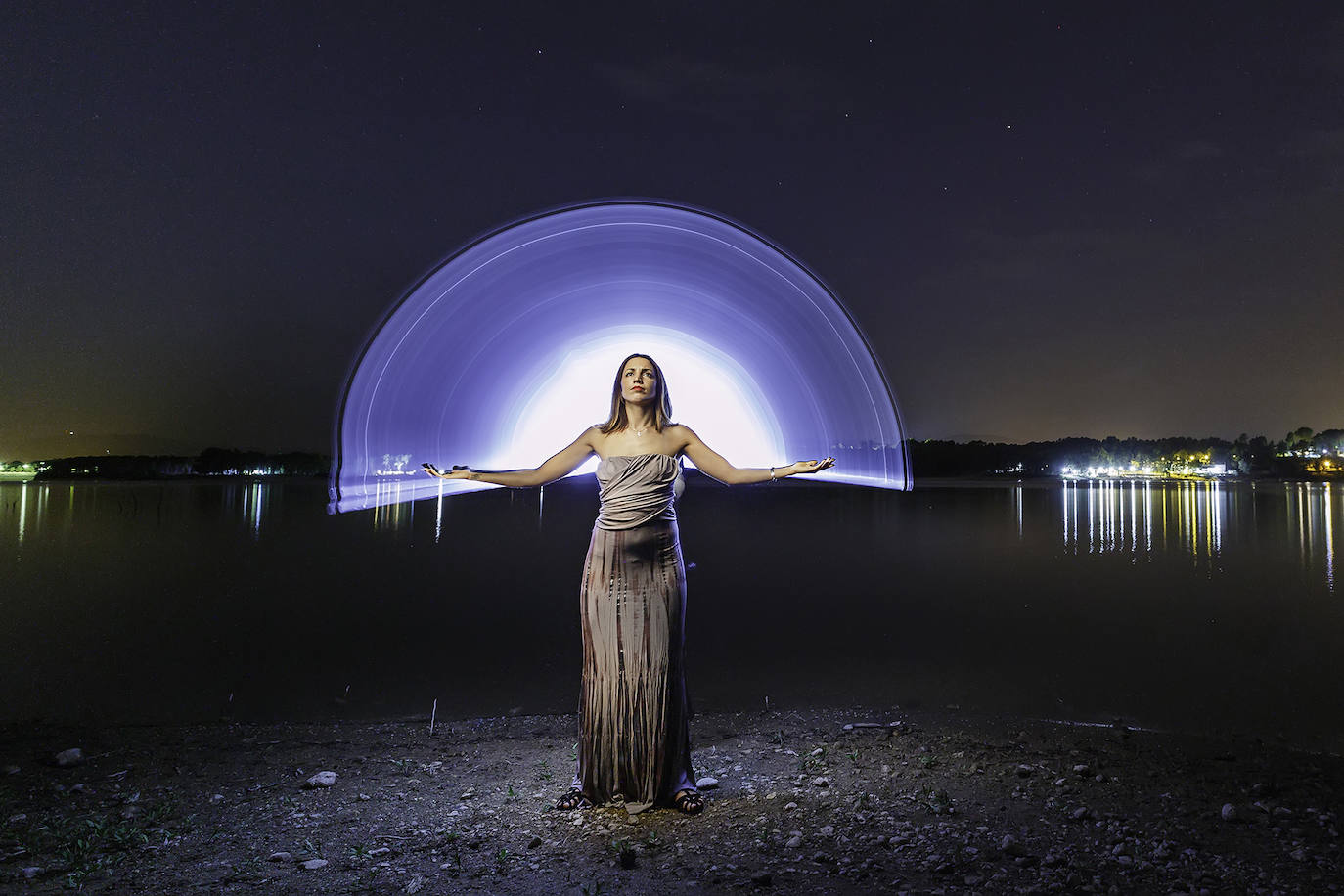 Imagen de 'light painting' hecha por Ramón Martín