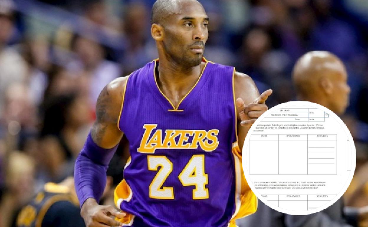 El genial examen viral de un profesor de Granada como homenaje a Kobe Bryant a su alumnos de 4º de Primaria