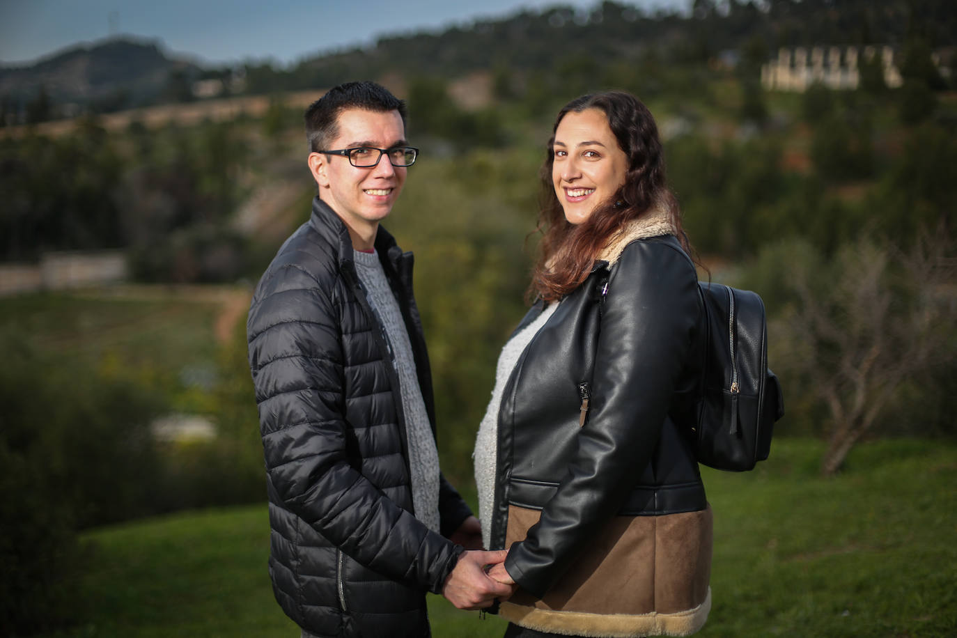 Manuel y Cristina, embarazada de Ángel. 