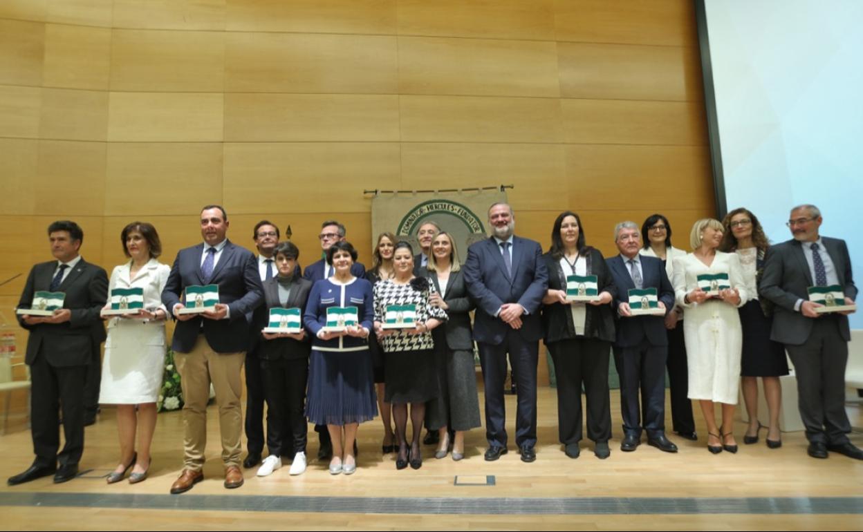 Entrega de las banderas de Andalucía. 