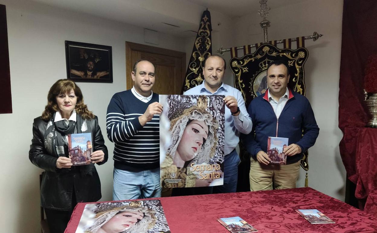 Un primer plano de la Virgen de los Dolores, cartel de la Semana Santa de Alhendín 2020