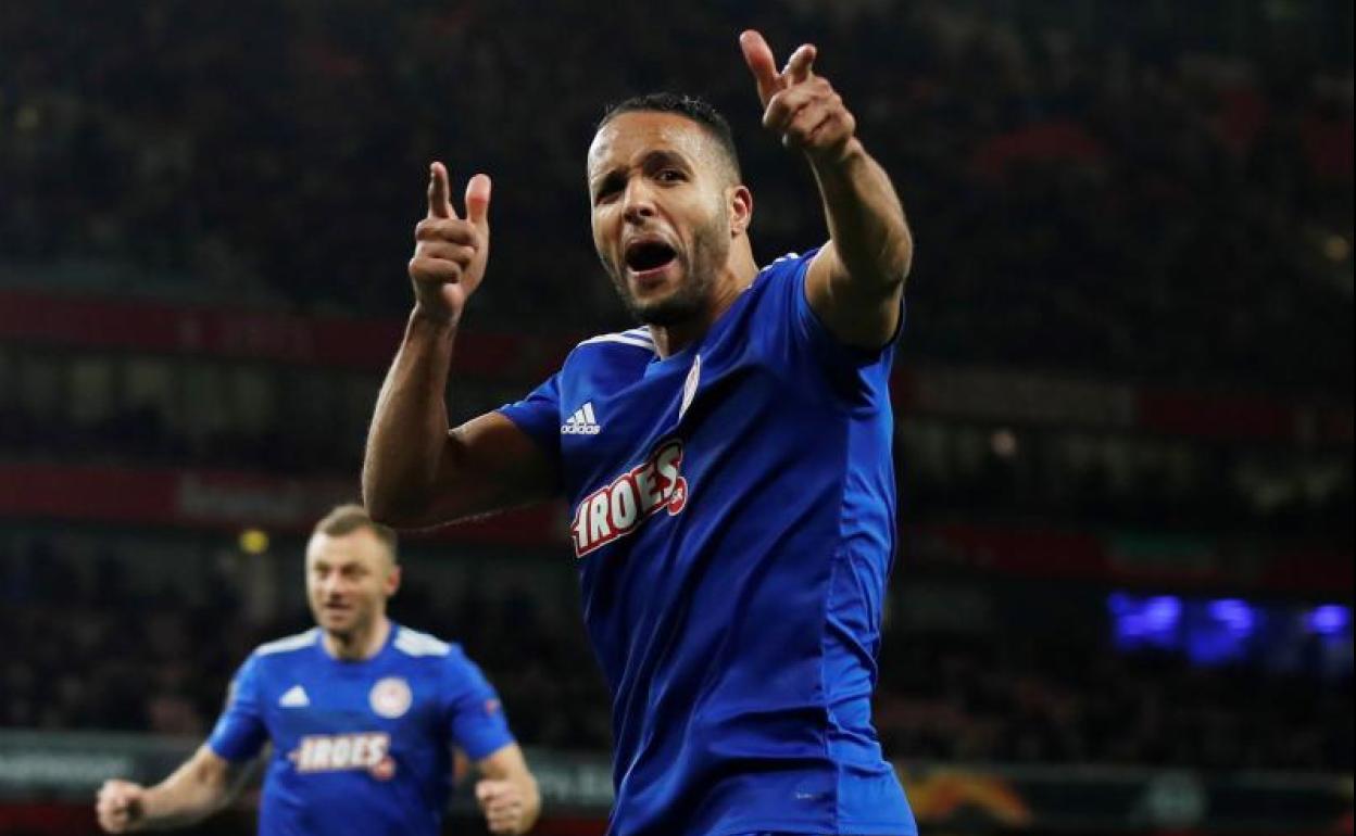 El Arabi fue decisivo para que Olympiacos pasase de ronda en Wembley. 