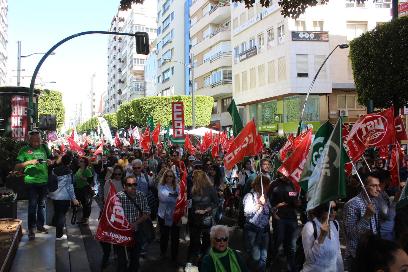 Un millar de manifestantes se han echado a la calle contra el decreto de escolarización. 
