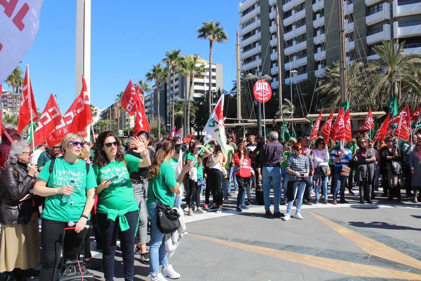 Un millar de manifestantes se han echado a la calle contra el decreto de escolarización. 
