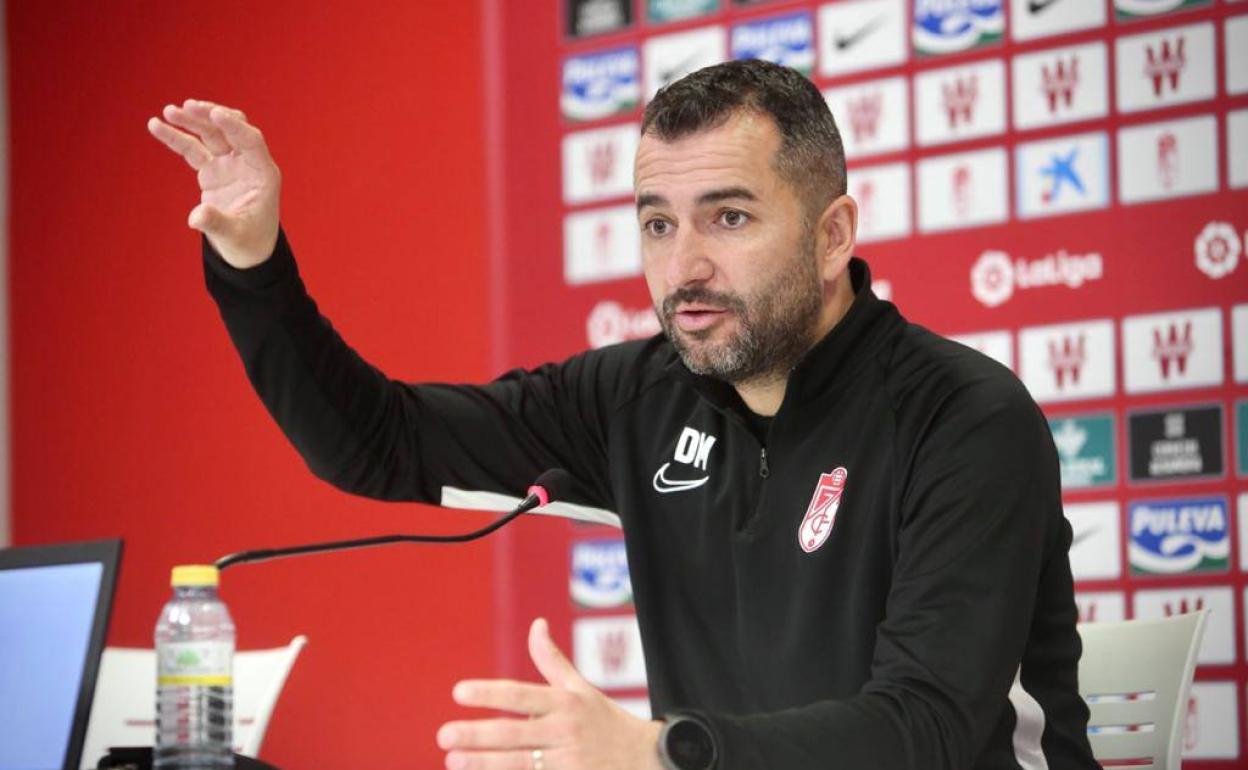 Diego Martínez, hoy en rueda de prensa. 