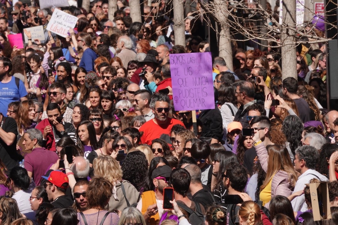 Repaso completo en imágenes a una marcha multitudinaria este Día de la Mujer en Granada