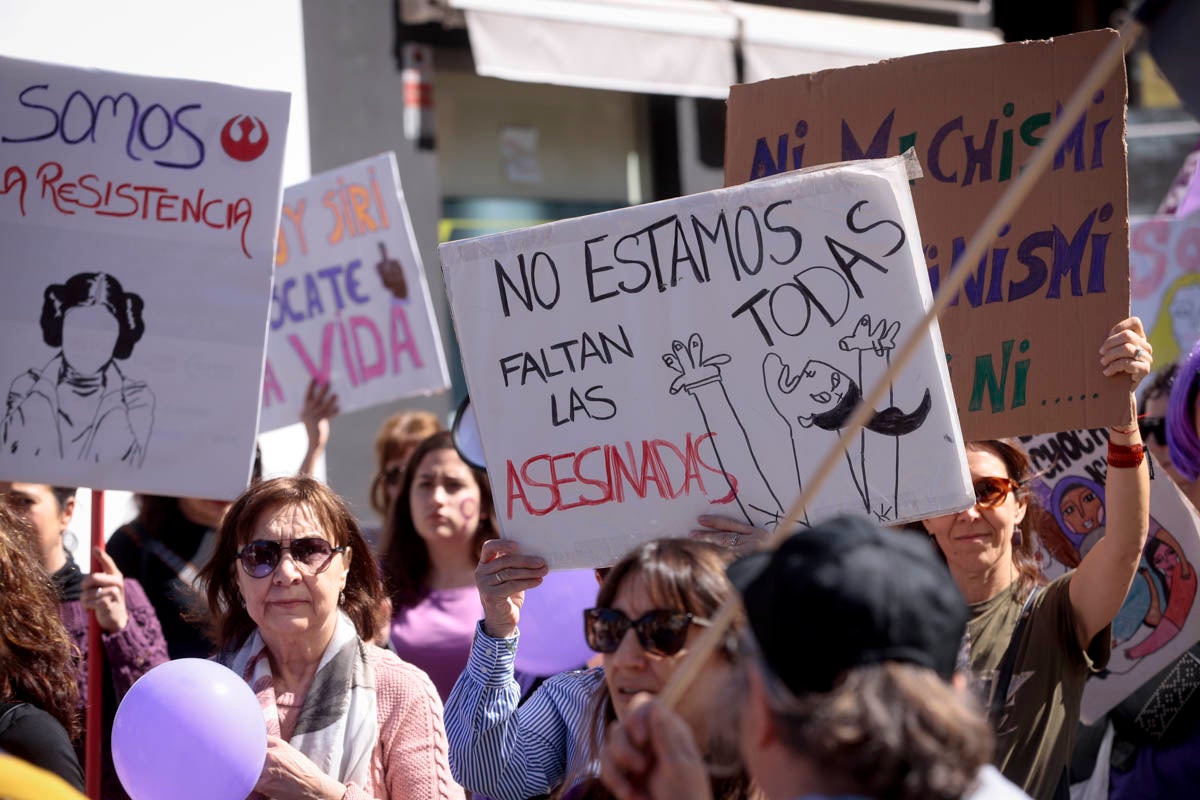 Cientos de carteles y pancartas reivindicativas en la manifestación de este domingo