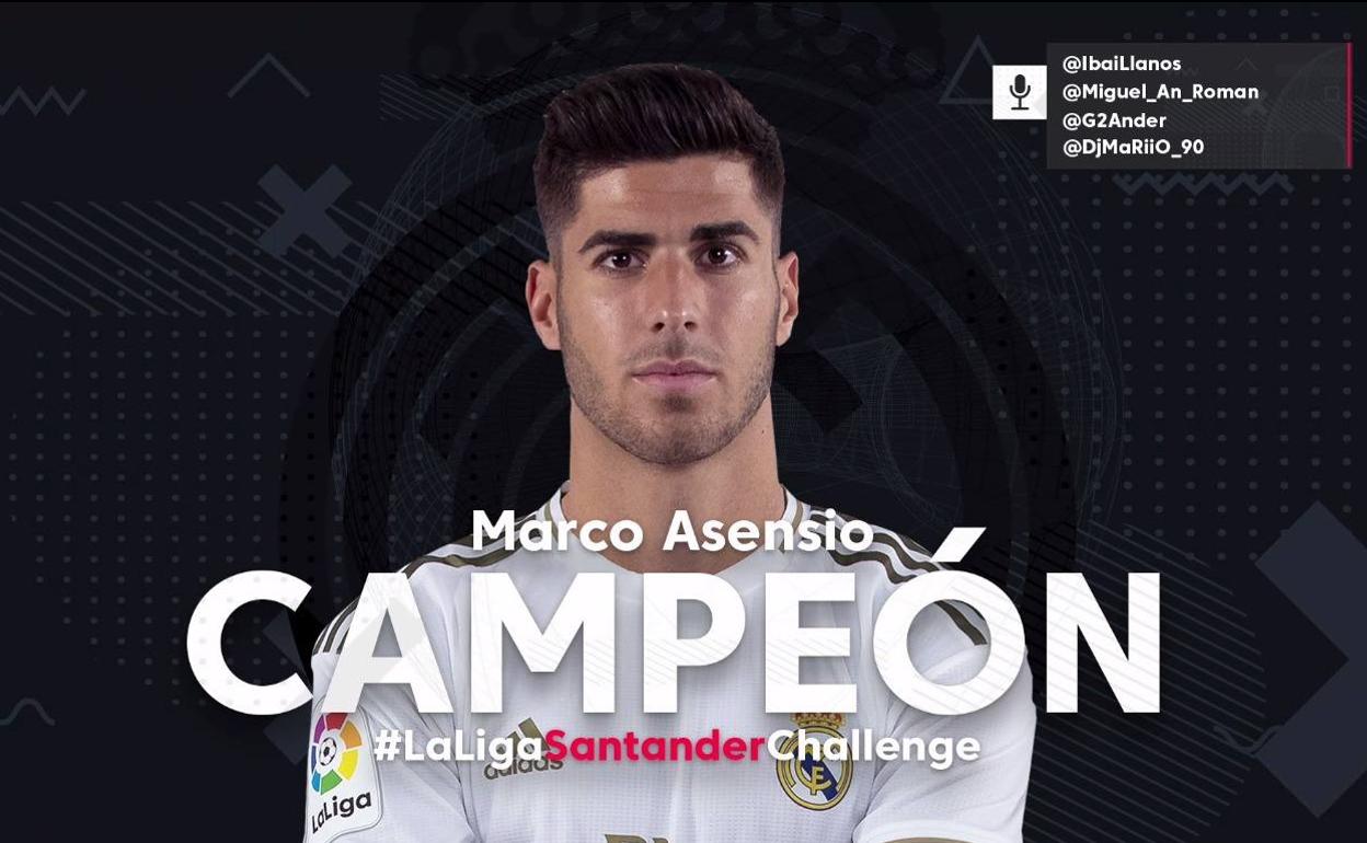 Marco Asensio, campeón del torneo benéfico organizado por Ibai Llanos. 