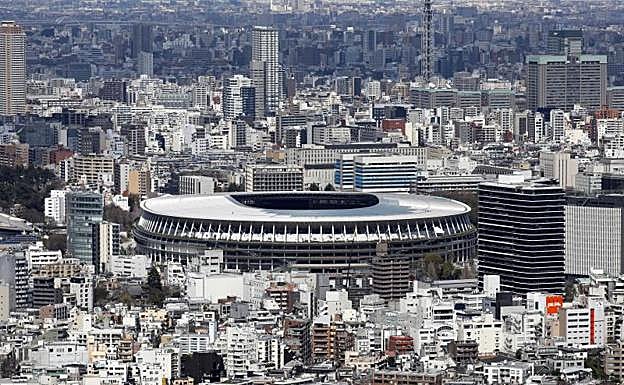 Vista del estadio olímpico de Tokio 2020. 
