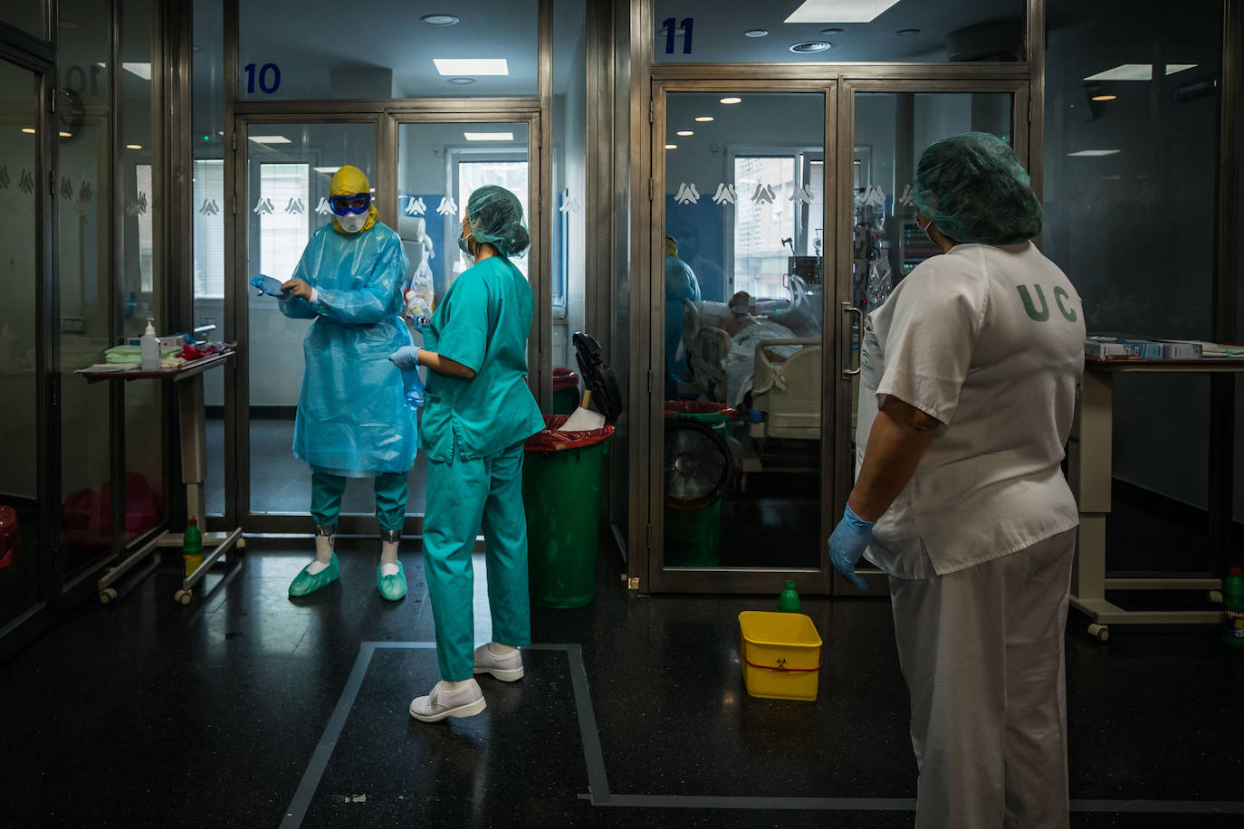 La UCI del hospital Virgen de las Nieves. 