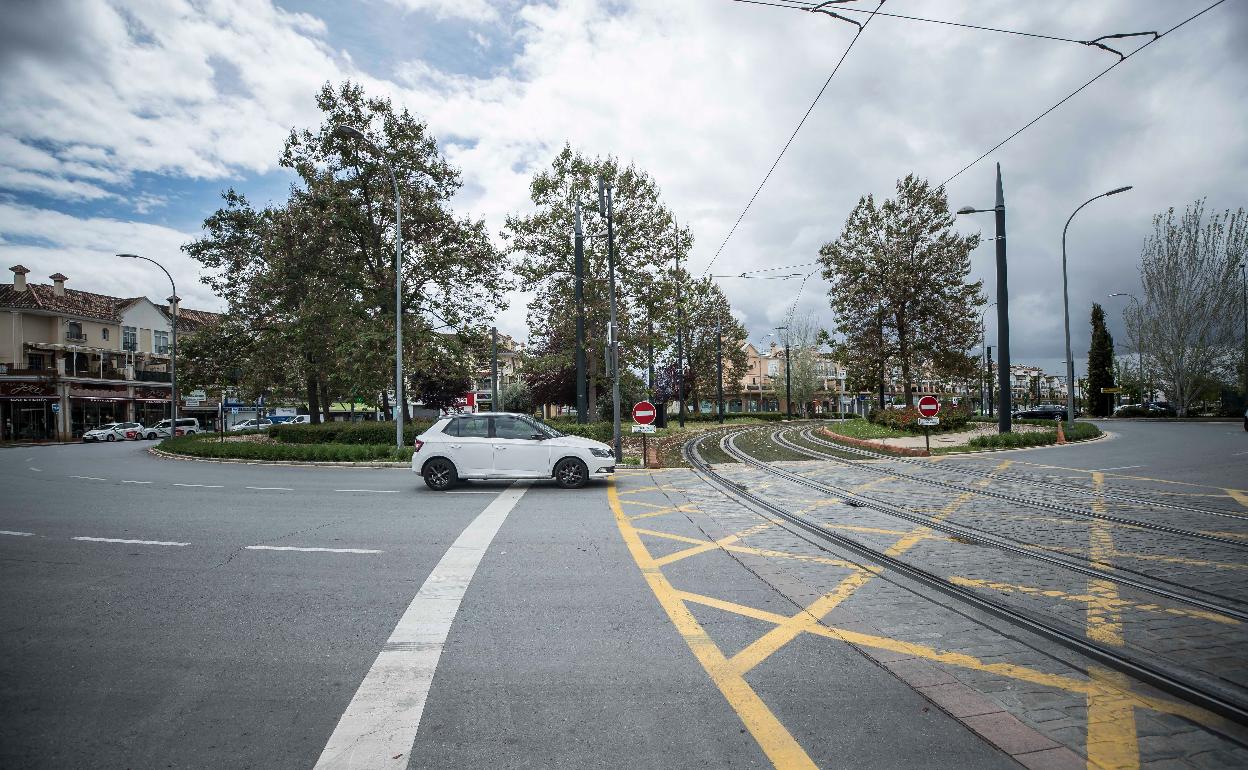 Rotonda próxima al lugar del accidente.