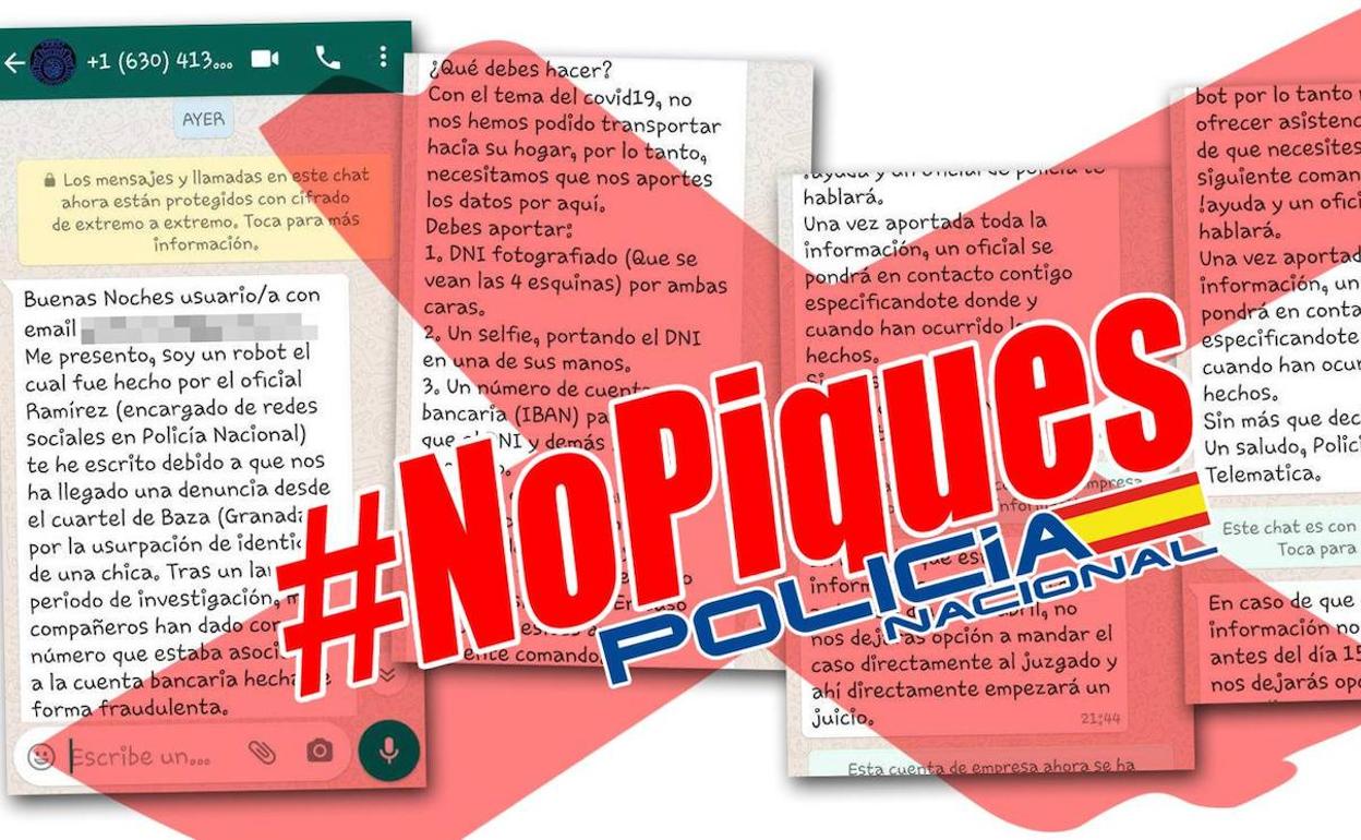 Timo en Granada | Alertan sobre una nueva estafa en WhatsApp: «soy un robot de la Policía Nacional»