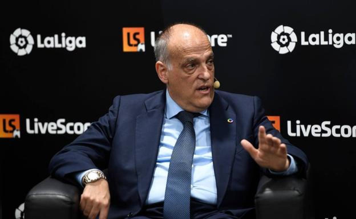 Javier Tebas, presidente de LaLiga, en una imagen de archivo. 
