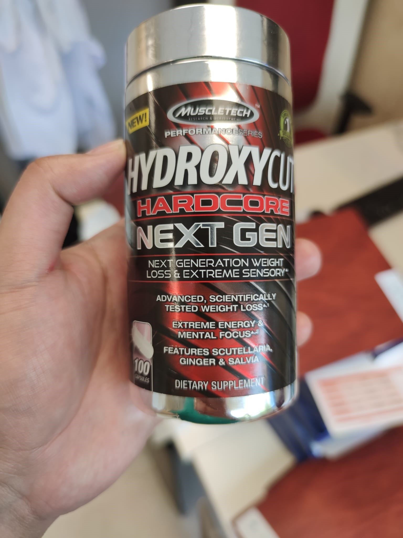 El complemento alimenticio Hydroxycut Hardcore Next Gen