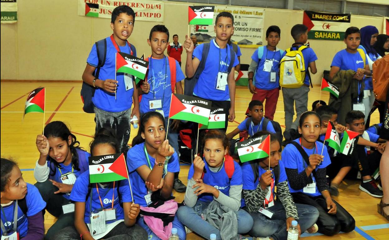 Niños saharauis del programa 'Vacaciones en Paz' de 2019. 