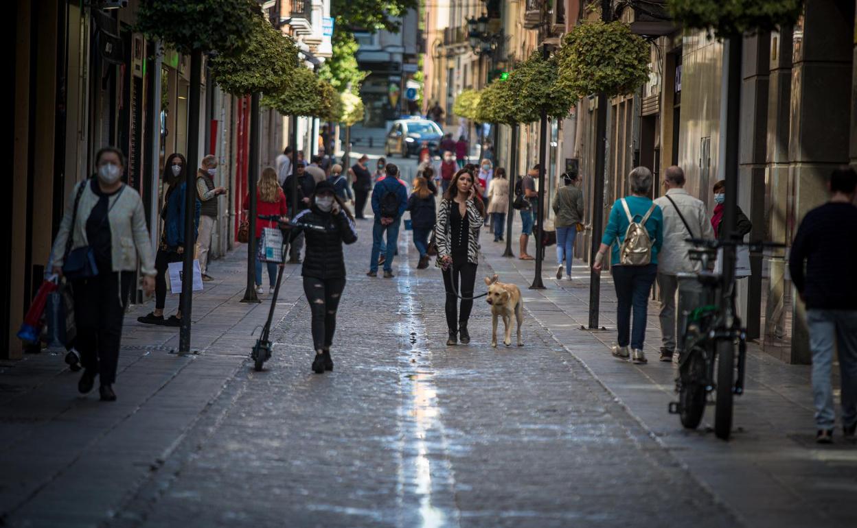 Ambiente en las calles del Centro ayer