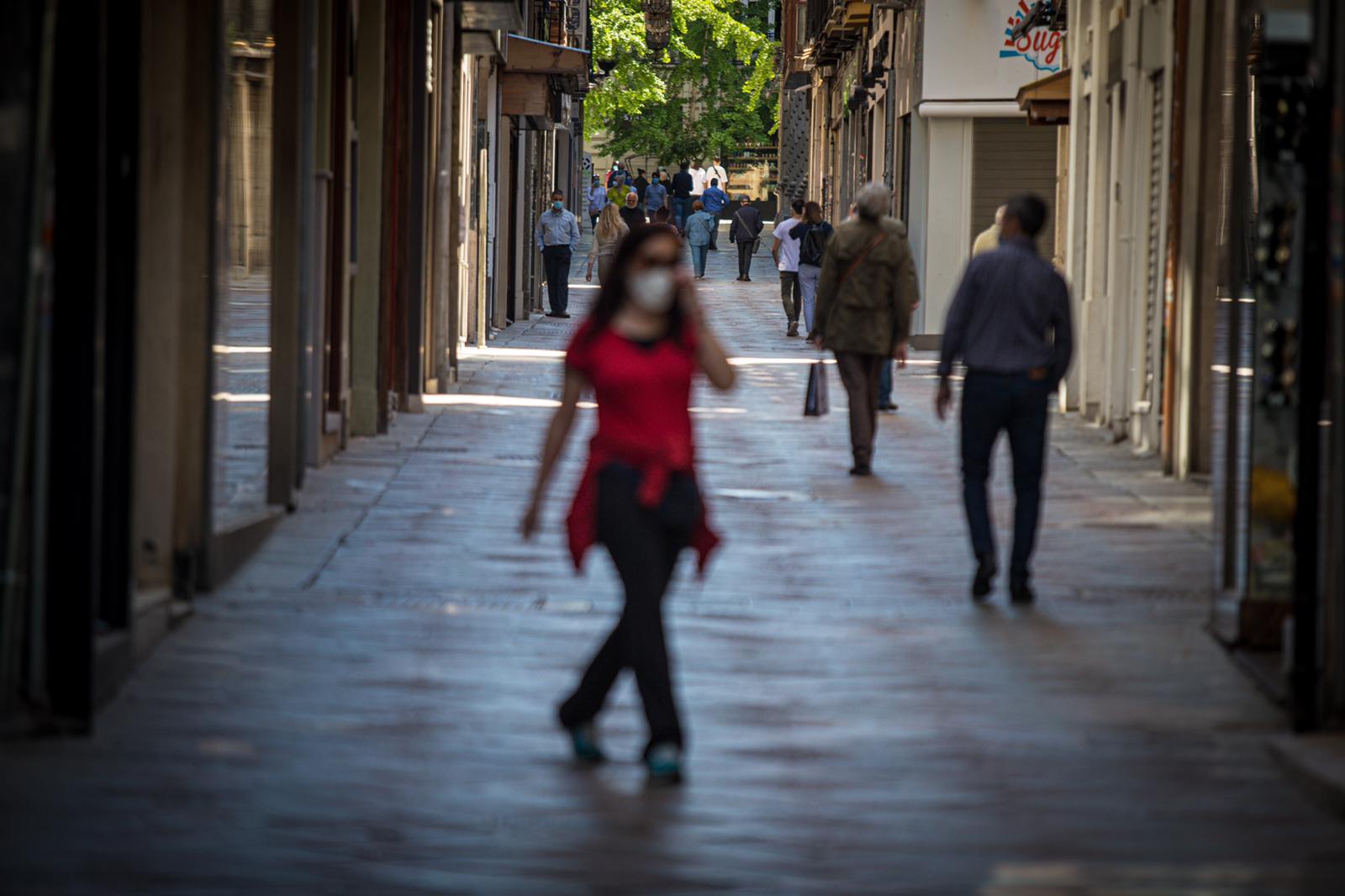 Así respiran las vías de la capittal en la segunda jornada de la nueva etapa de la desescalada.