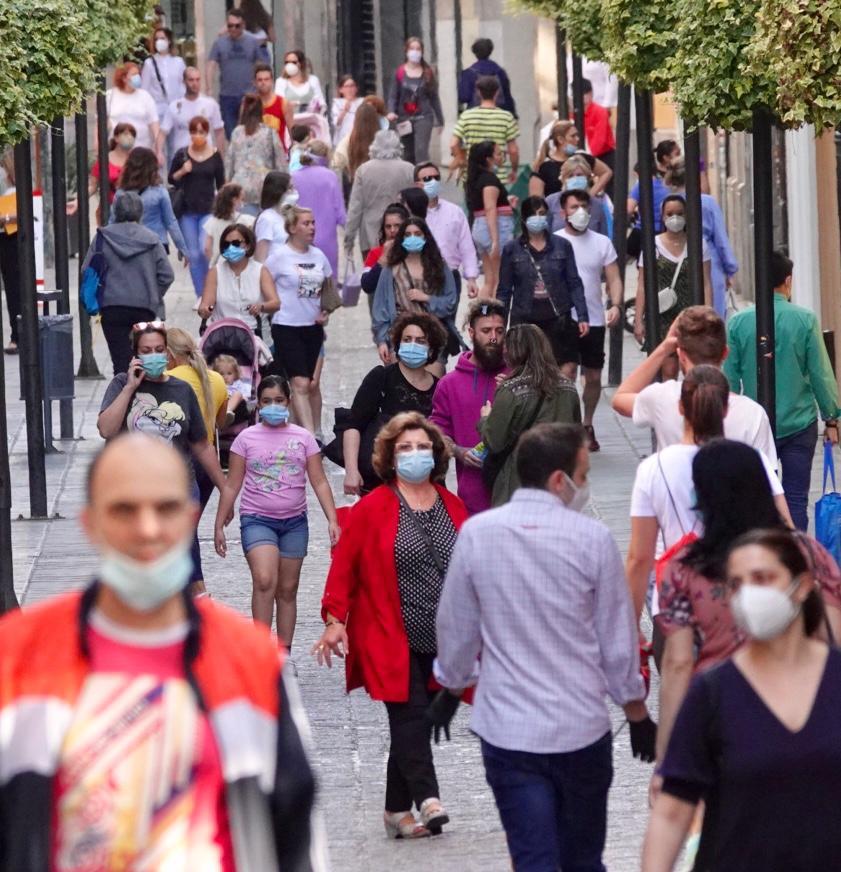 Así respiran las vías de la capittal en la segunda jornada de la nueva etapa de la desescalada.