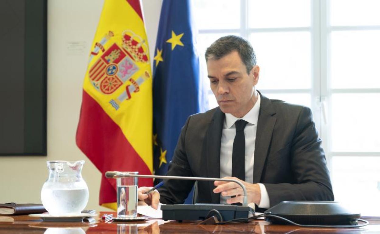 Pedro Sánchez, este domingo. 