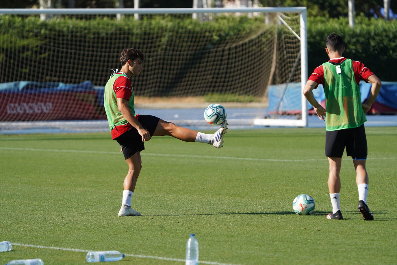 Fotos: El Almería ensaya su estrategia