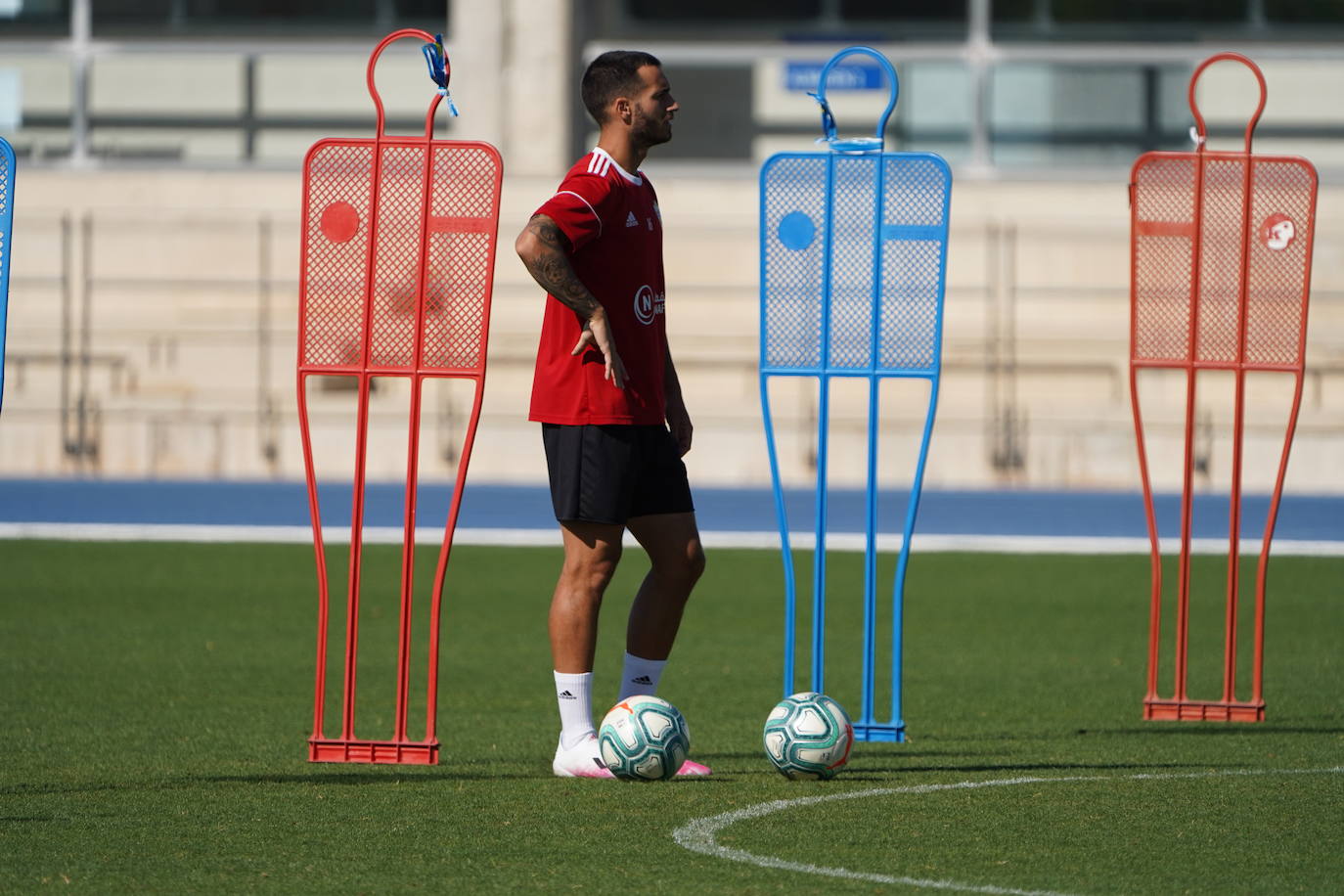 Fotos: El Almería ensaya su estrategia