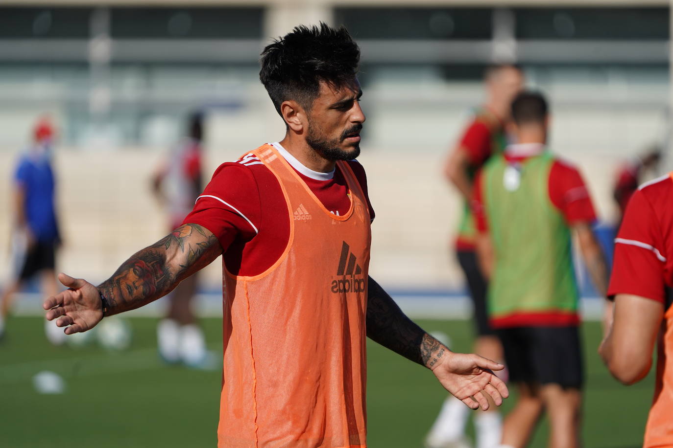 Fotos: El Almería ensaya su estrategia