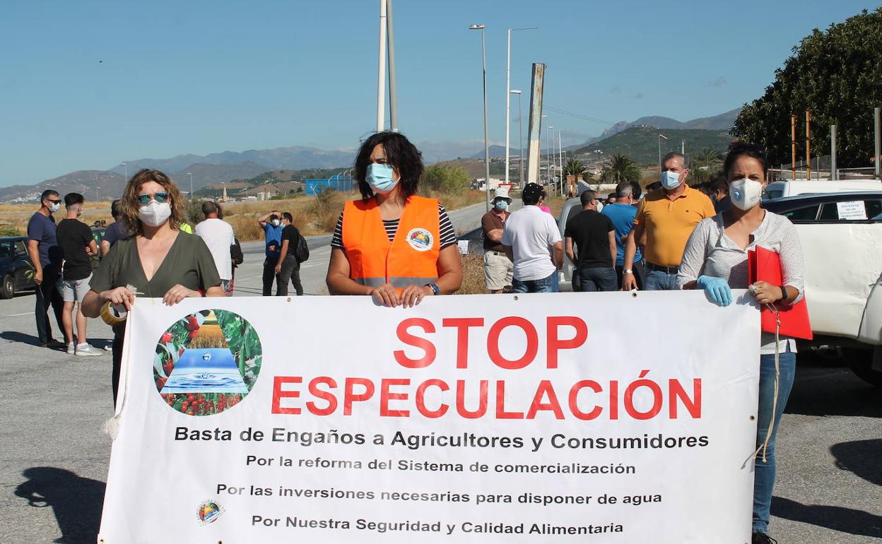 Los agricultores se han concentrado esta mañana en el recinto ferial de Motril.