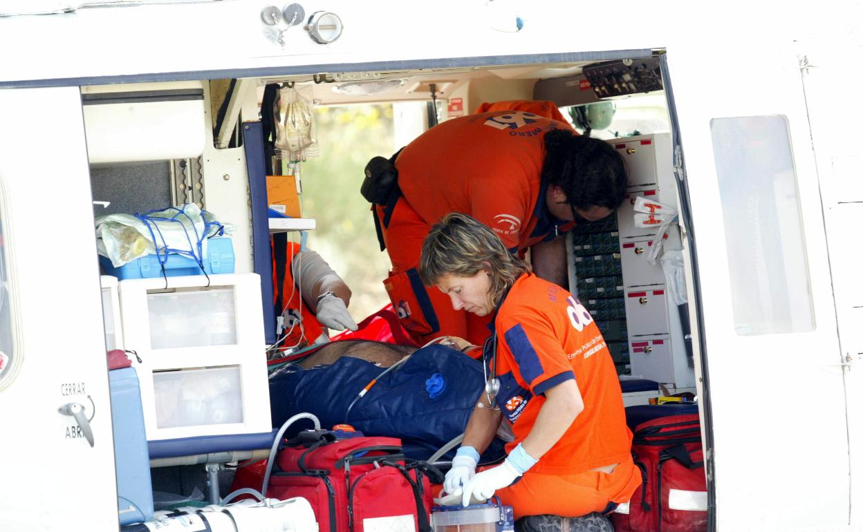 El herido fue evacuado en un dispositivo sanitario del 061.