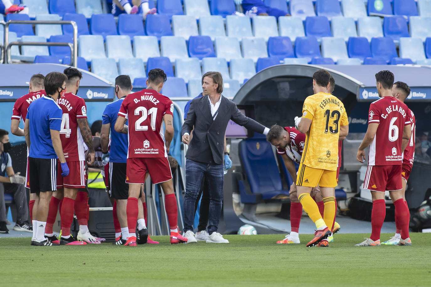 José María Gutiérrez se despidió de la plantilla en el vestuario. 