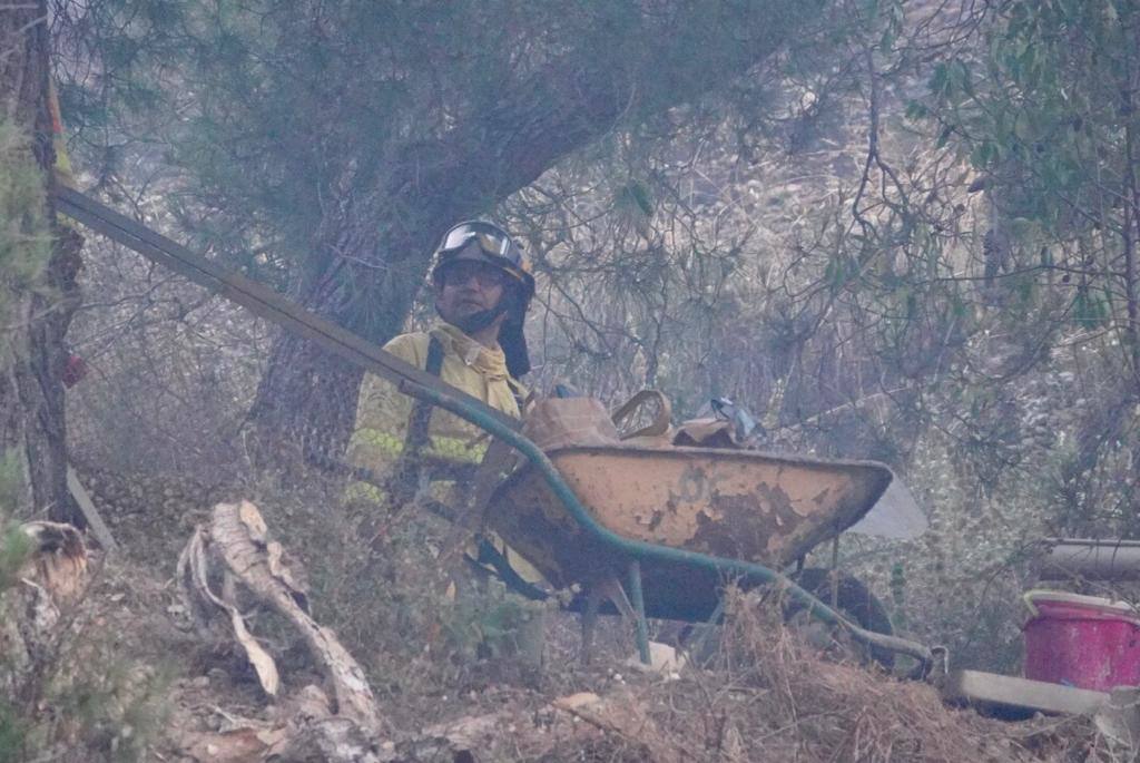 La evolución del fuego, según fuentes del Infoca, es favorable