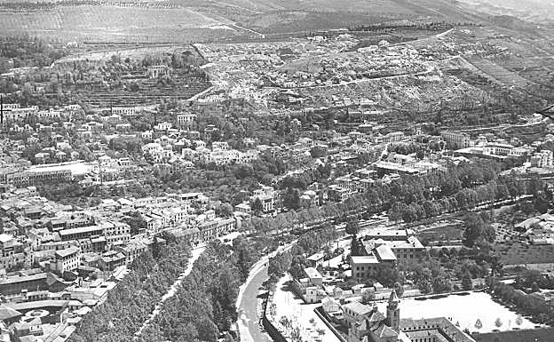 Paseos del río Genil a principios del siglo XX.