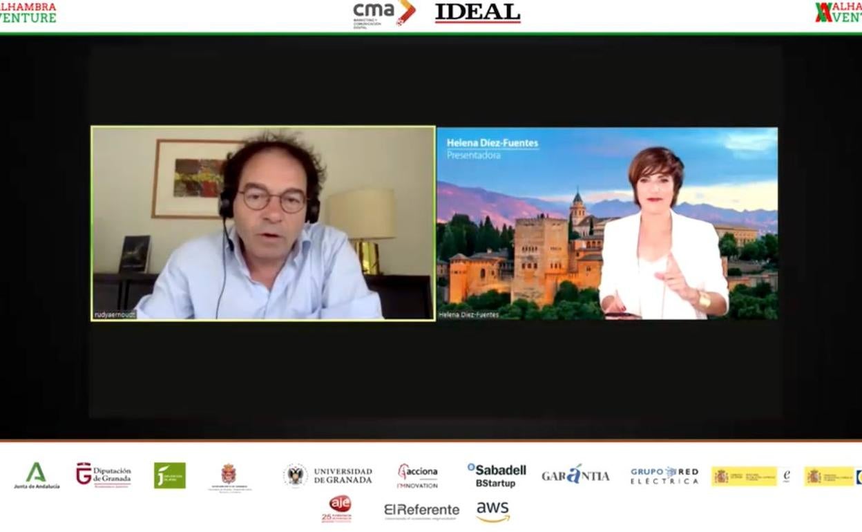 Rudy Aernoudt durante su ponencia en Alhambra Venture