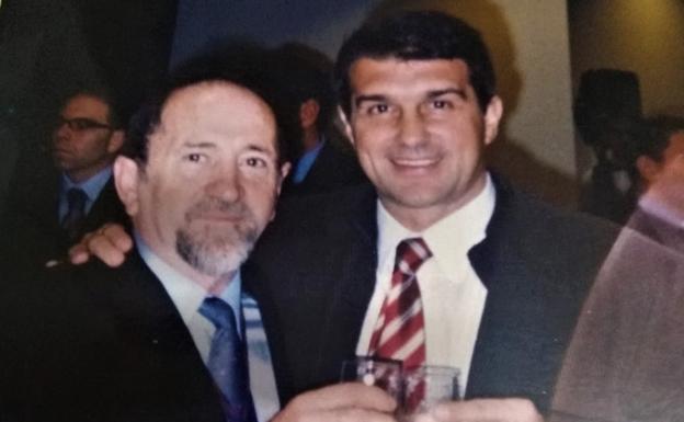 Junto a Joan Laporta, expresidente del FC Barcelona