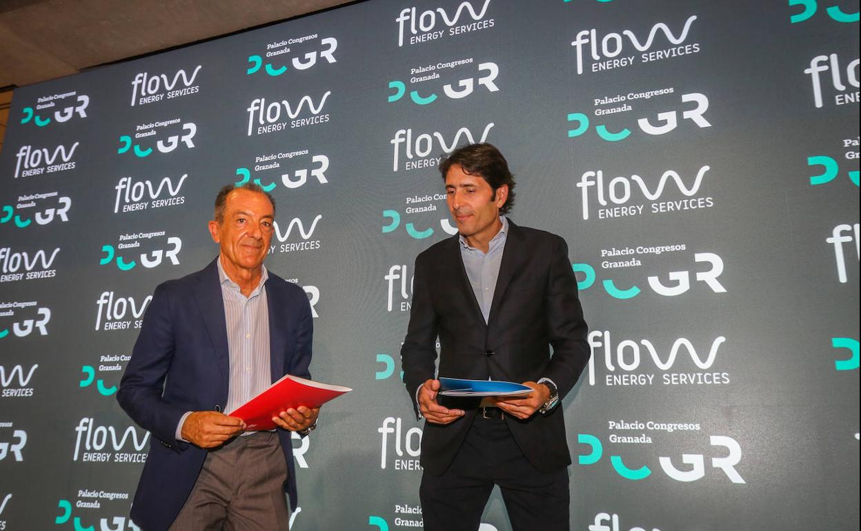 El director del Palacio de Congresos y Exposiciones de Granada, Francisco Barranco y el consejero delegado de Grupo Cuerva, Ignacio Cuerva. 