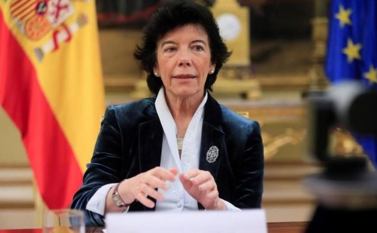 La ministra de Educación Isabel Celaá