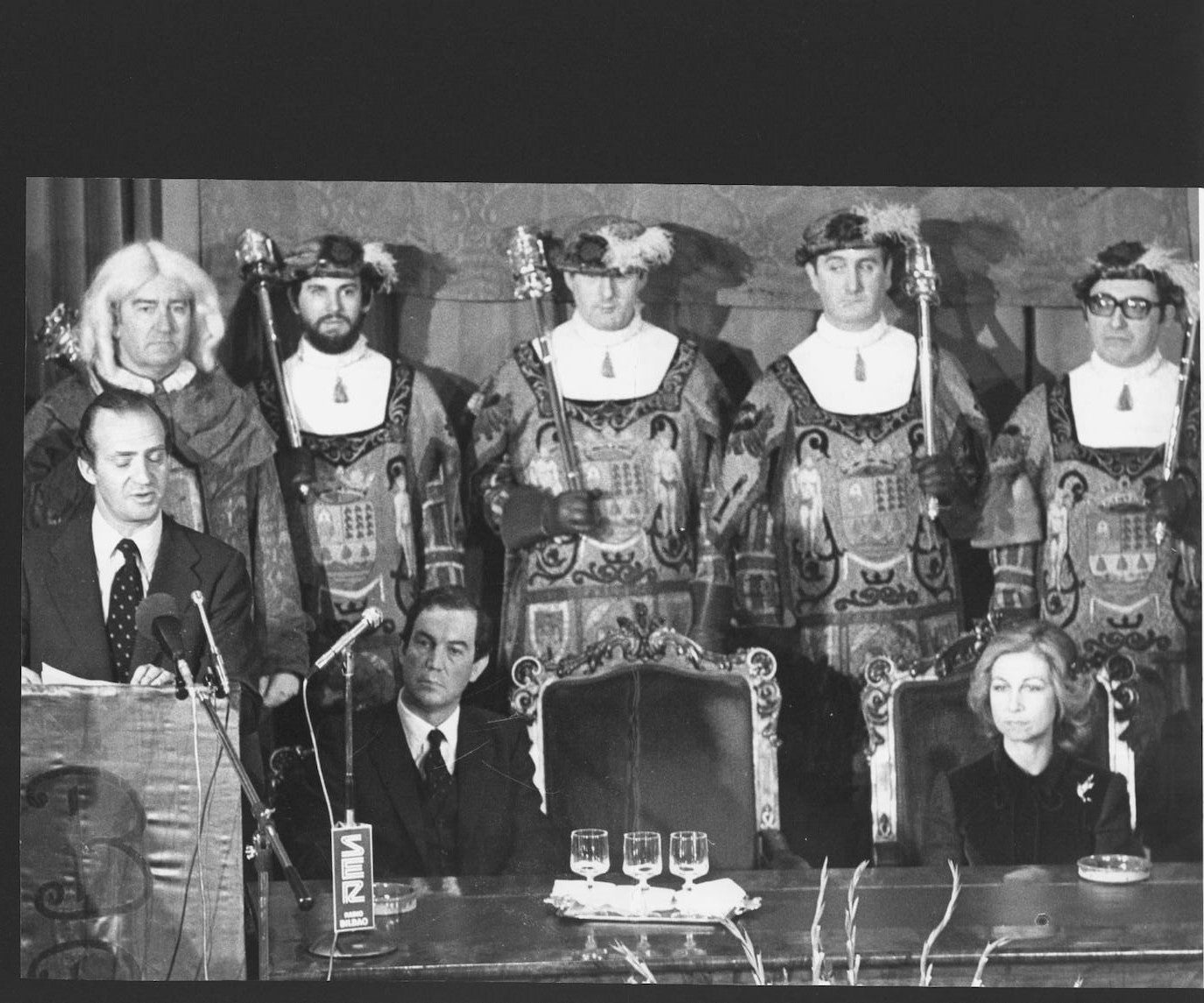 1981. También estuvo presente en la ceremonia del Estatuto de Gernika.