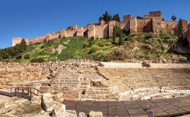 Teatro romano en Málaga capital. 