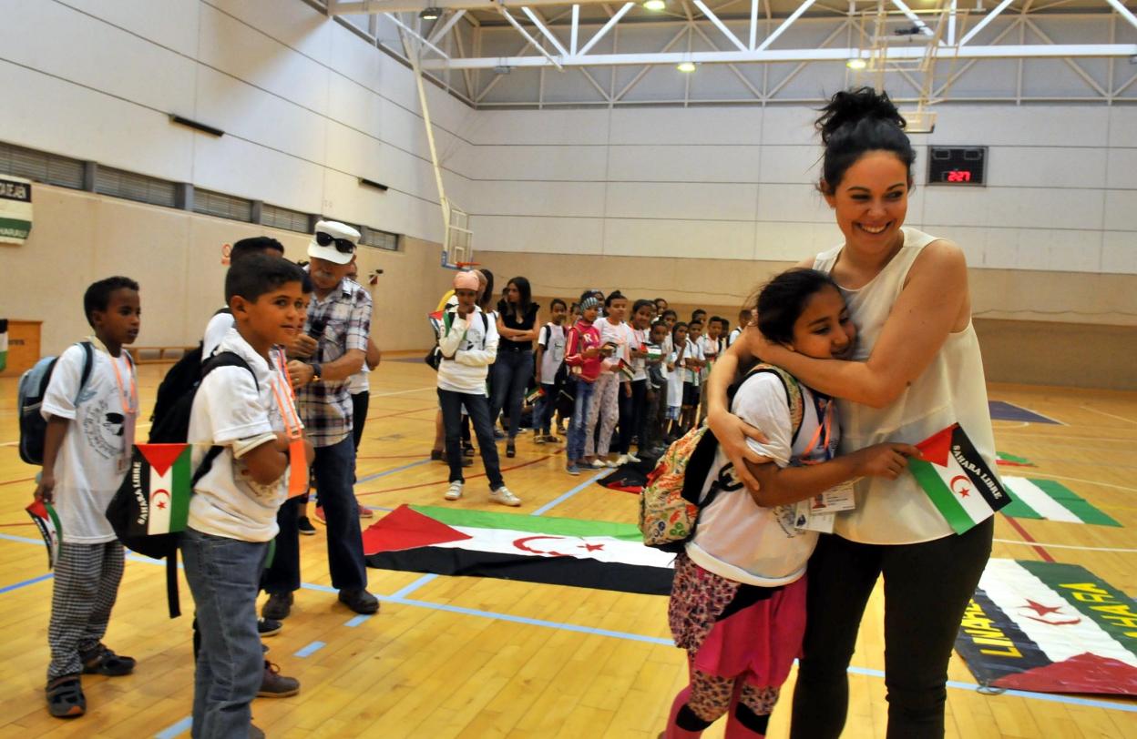 Recepción de niños saharauis.
