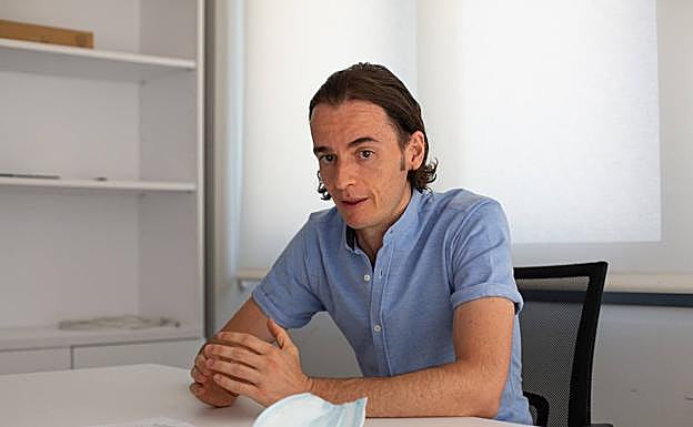 David Tenorio, durante la entrevista en su despacho de la Ciudad Deportiva. 