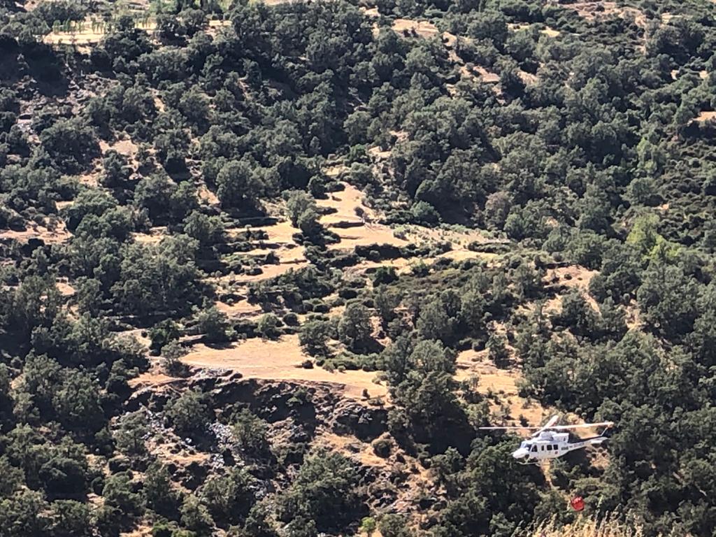 Así se está viviendo el fuego forestal en la Alpujarra