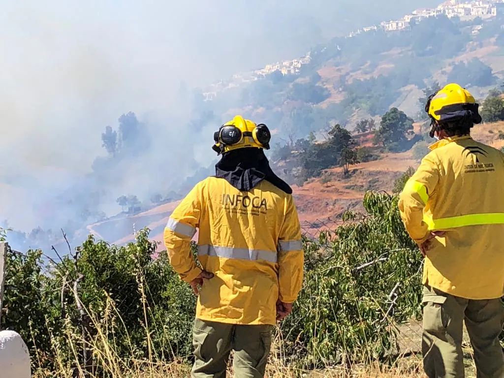 Así se está viviendo el fuego forestal en la Alpujarra