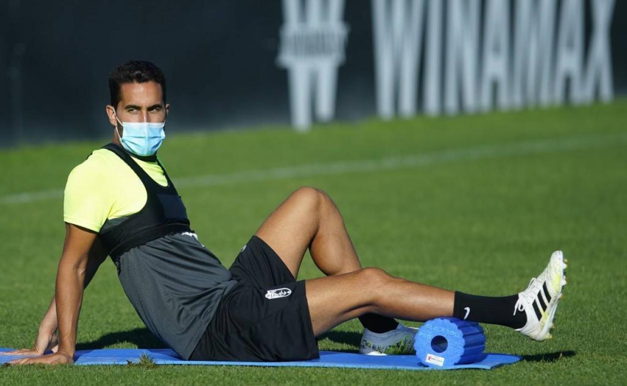 Ángel Montoro, durante un entrenamiento de esta pretemporada. 