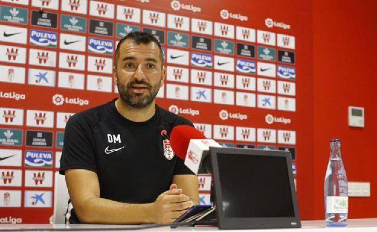 Diego Martínez, en una rueda de prensa de la temporada pasada. 