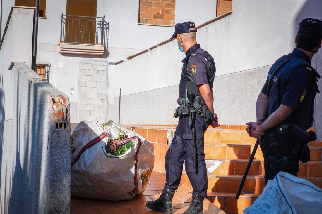 Más de veinte agentes han realizado varios registros en la zona