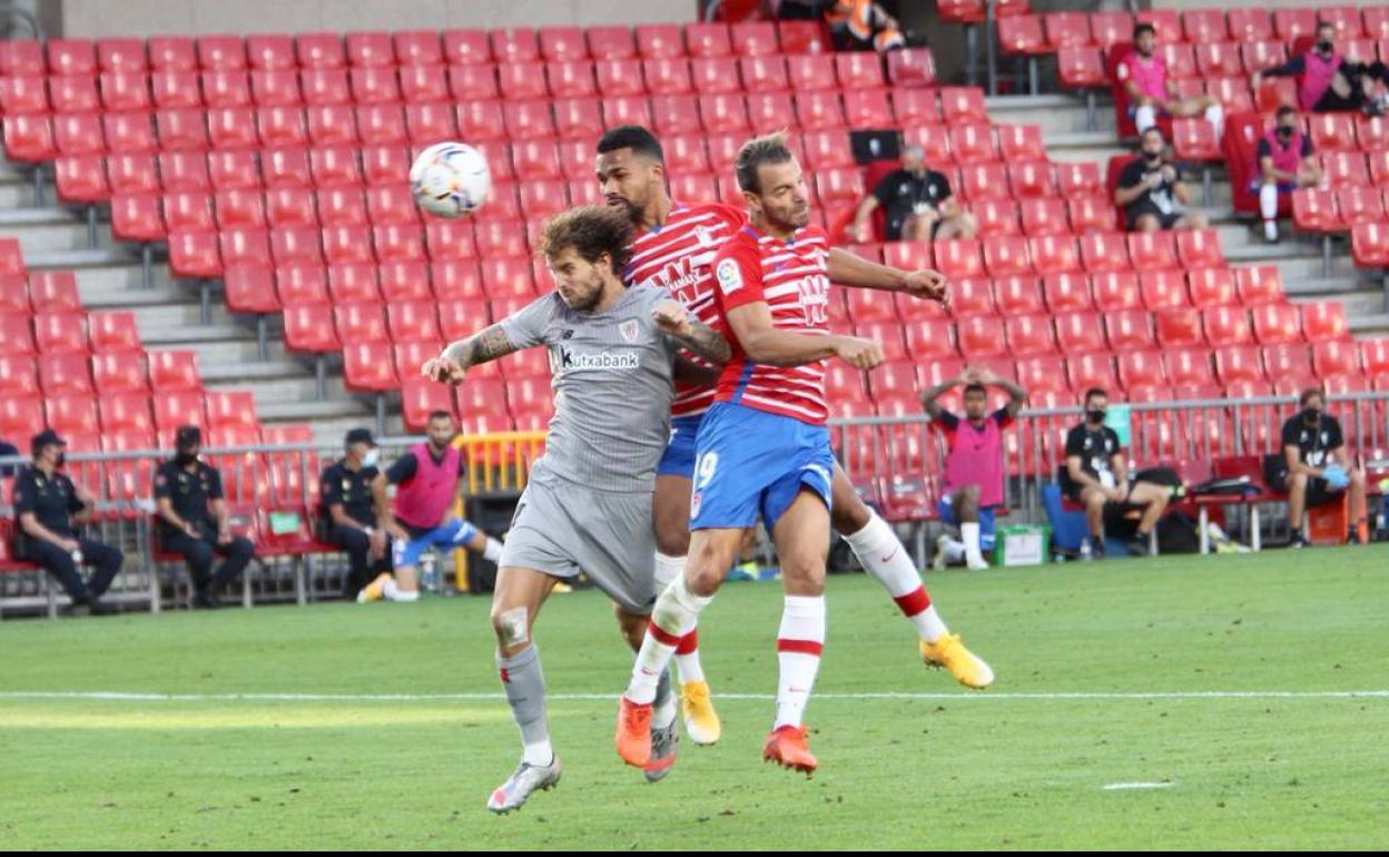 Yangel Herrera remata a la red el 1-0. 