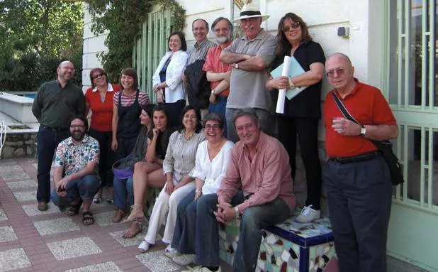 Torelli, a la derecha, con iberistas de Jaén y otros puntos de España, en Los Villares. 