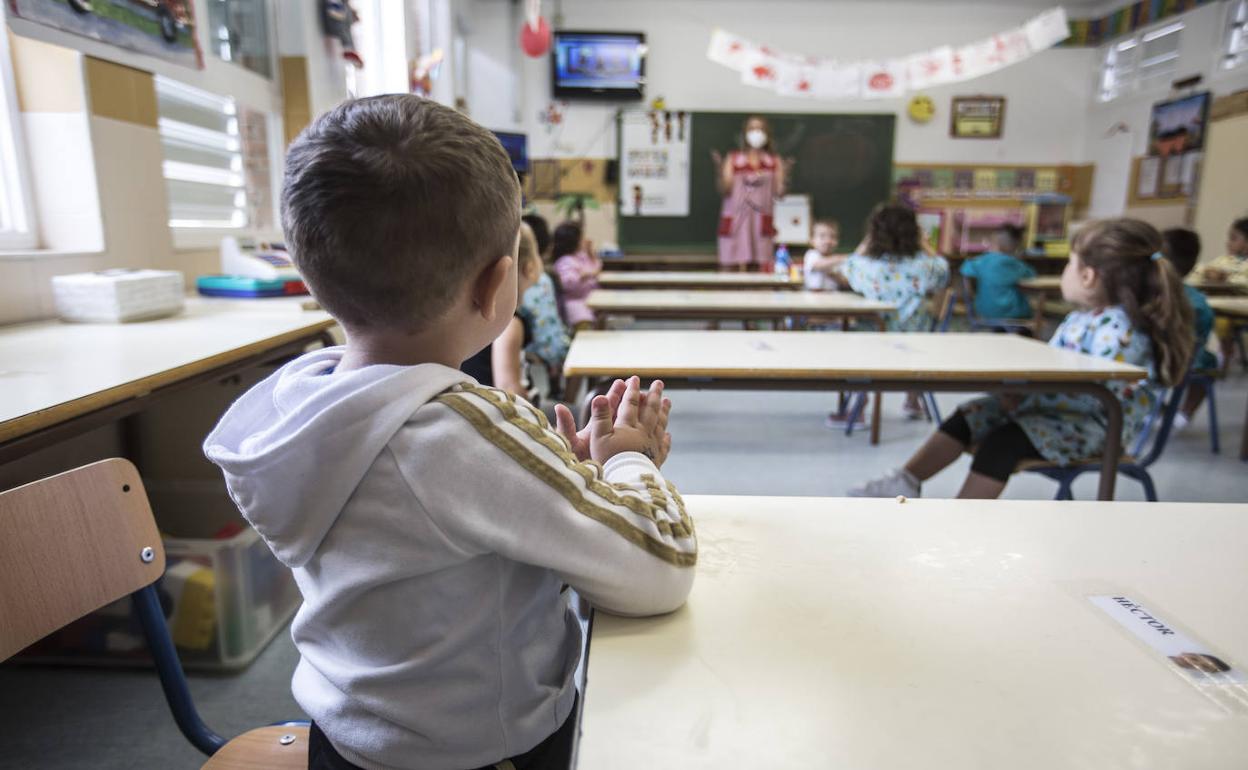 Aula de tres años del colegio Tierno Galván de Pulianas.