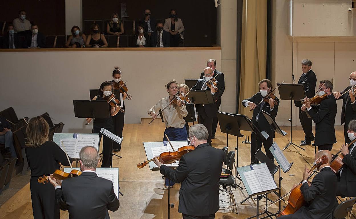 Momento del concierto ofrecido ayer por la OCG.