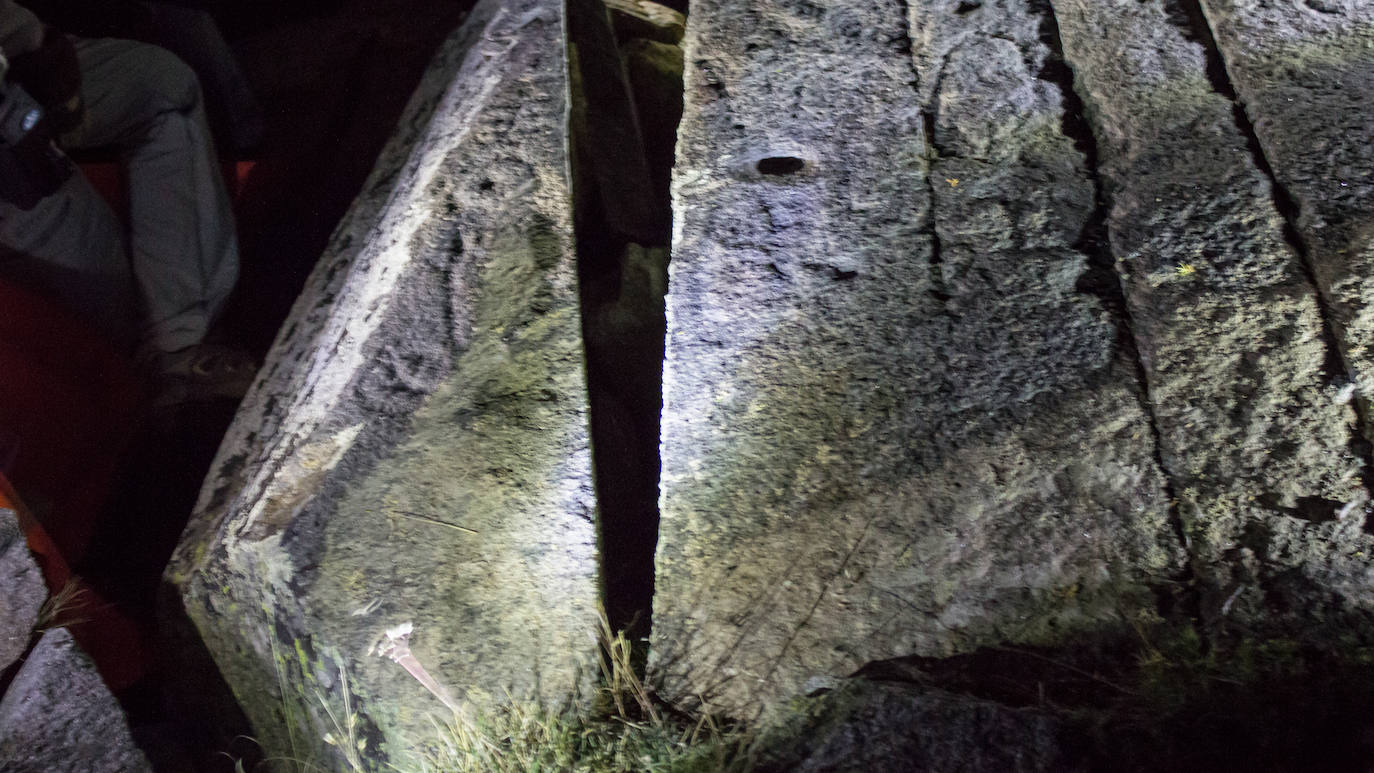Fractura en la piedra.