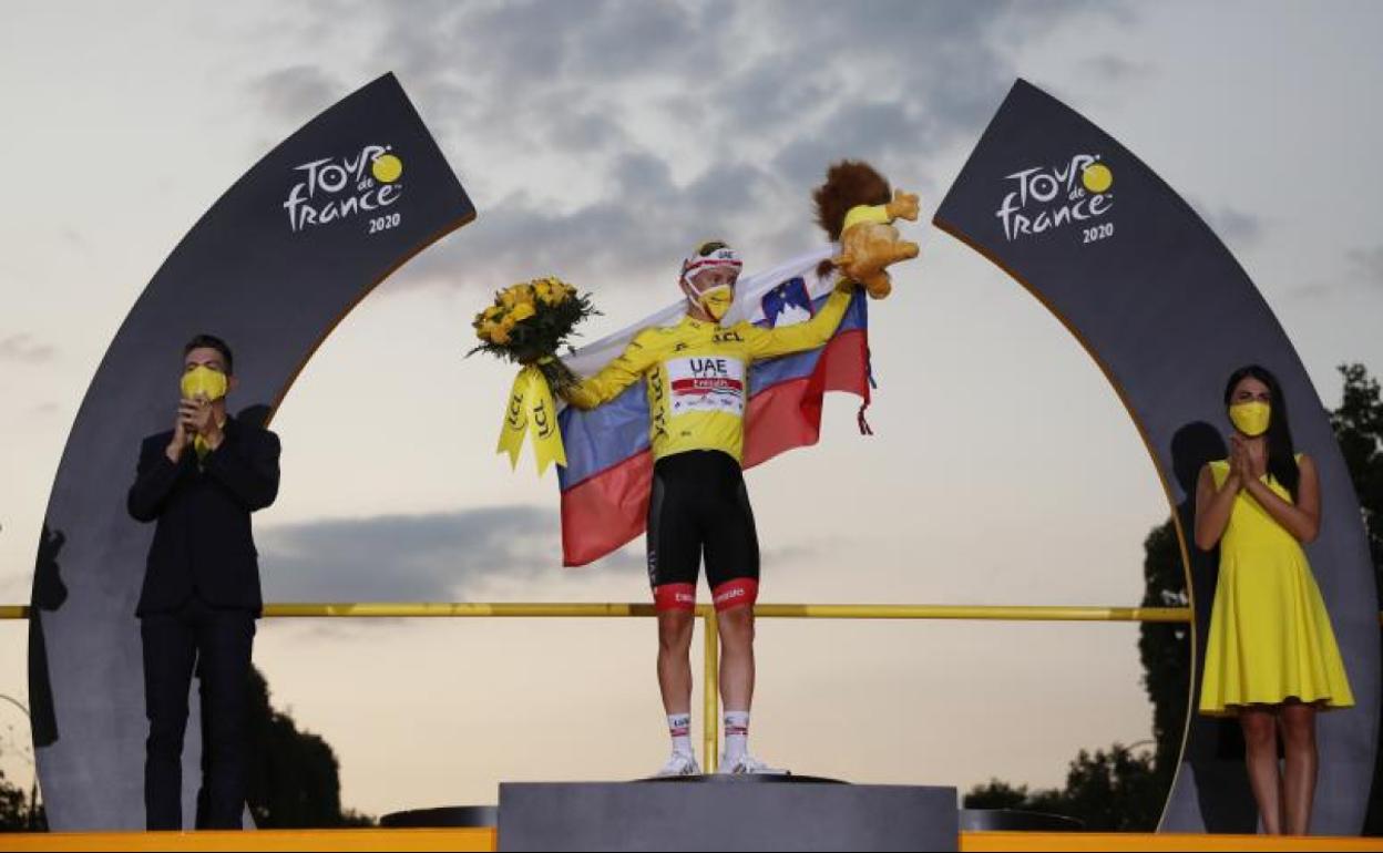 Tadej Pogacar, flamante campeón del Tour de Francia 2020. 